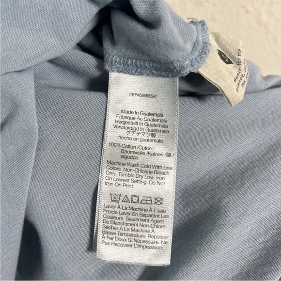 Madewell Women’s Med Blue T-Shirt It Comes In Waves 100% Cotton Short Sleeves - Picture 10 of 11